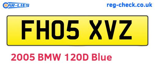 FH05XVZ are the vehicle registration plates.