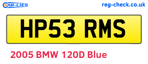HP53RMS are the vehicle registration plates.