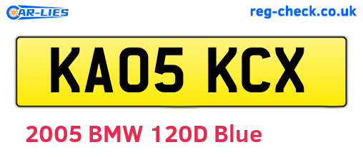 KA05KCX are the vehicle registration plates.