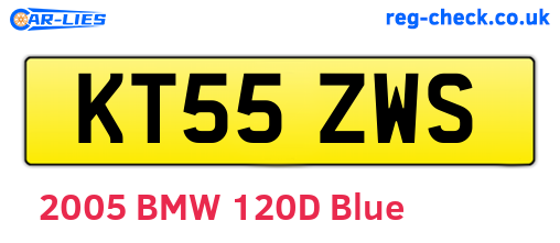 KT55ZWS are the vehicle registration plates.