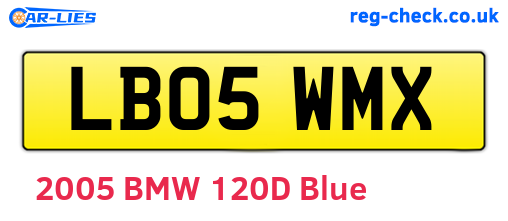 LB05WMX are the vehicle registration plates.