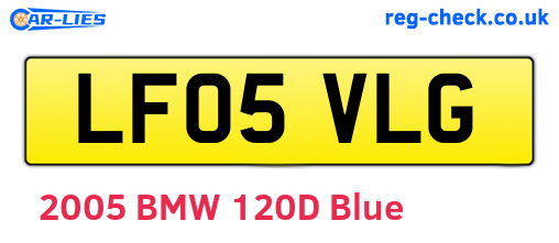 LF05VLG are the vehicle registration plates.