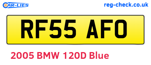 RF55AFO are the vehicle registration plates.