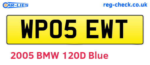 WP05EWT are the vehicle registration plates.