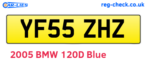 YF55ZHZ are the vehicle registration plates.