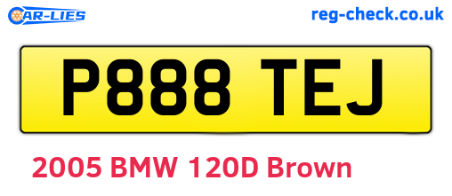 P888TEJ are the vehicle registration plates.