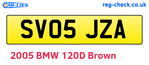 SV05JZA are the vehicle registration plates.