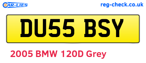 DU55BSY are the vehicle registration plates.