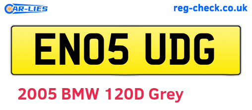 EN05UDG are the vehicle registration plates.