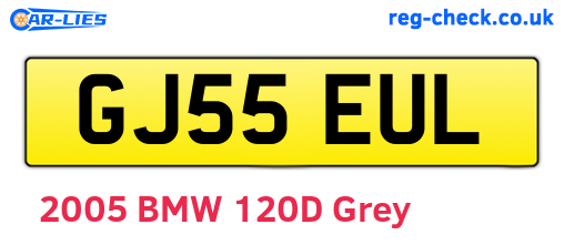 GJ55EUL are the vehicle registration plates.