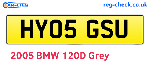HY05GSU are the vehicle registration plates.
