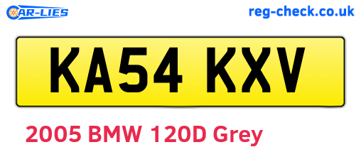 KA54KXV are the vehicle registration plates.