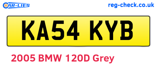 KA54KYB are the vehicle registration plates.