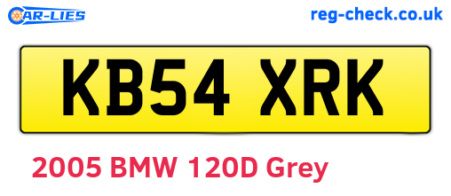KB54XRK are the vehicle registration plates.