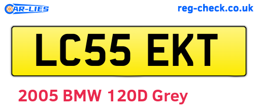 LC55EKT are the vehicle registration plates.