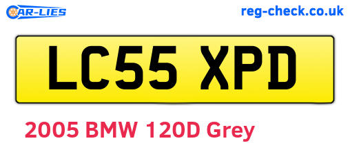 LC55XPD are the vehicle registration plates.