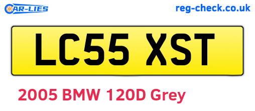 LC55XST are the vehicle registration plates.