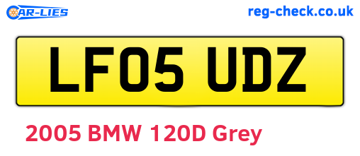 LF05UDZ are the vehicle registration plates.
