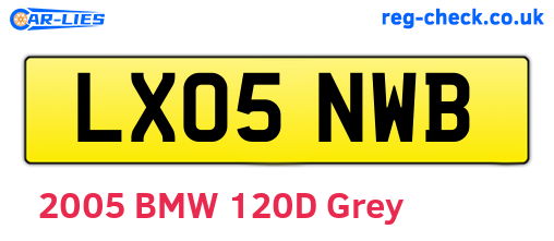 LX05NWB are the vehicle registration plates.