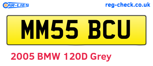 MM55BCU are the vehicle registration plates.