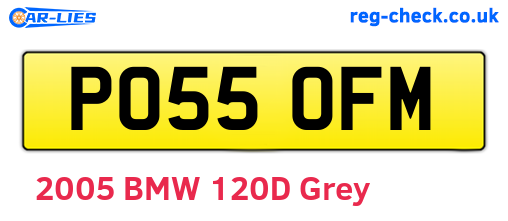 PO55OFM are the vehicle registration plates.