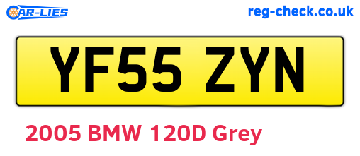 YF55ZYN are the vehicle registration plates.