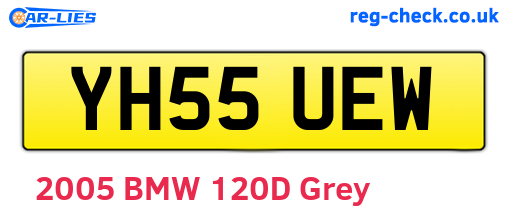 YH55UEW are the vehicle registration plates.
