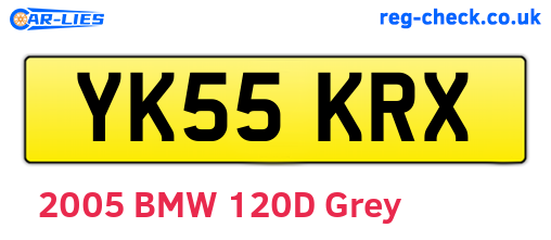 YK55KRX are the vehicle registration plates.