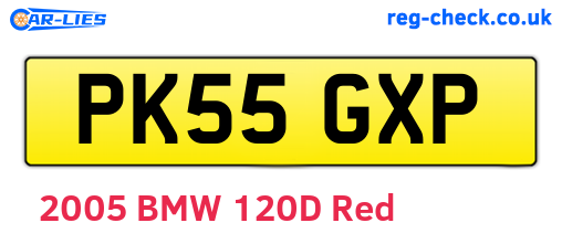 PK55GXP are the vehicle registration plates.