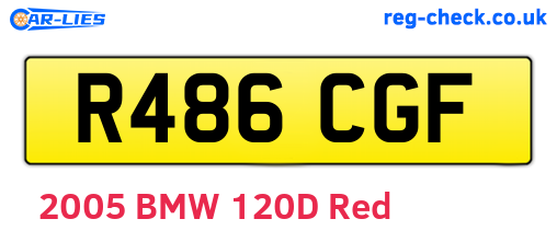 R486CGF are the vehicle registration plates.