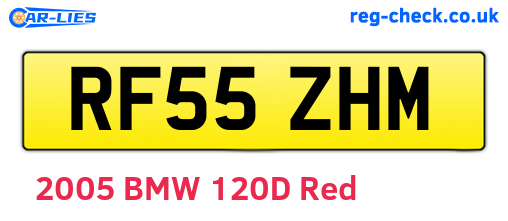 RF55ZHM are the vehicle registration plates.