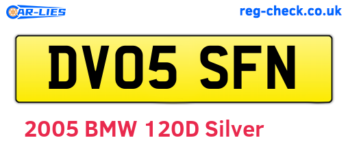 DV05SFN are the vehicle registration plates.