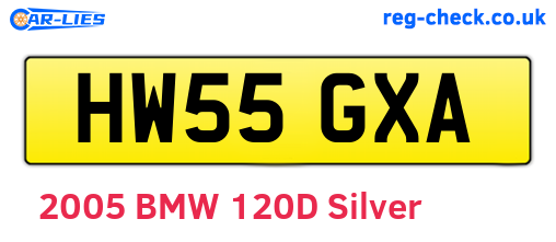 HW55GXA are the vehicle registration plates.