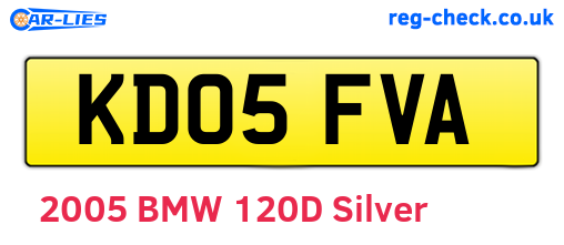 KD05FVA are the vehicle registration plates.