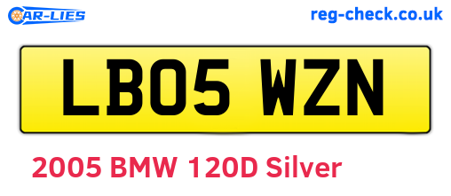 LB05WZN are the vehicle registration plates.
