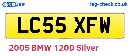 LC55XFW are the vehicle registration plates.
