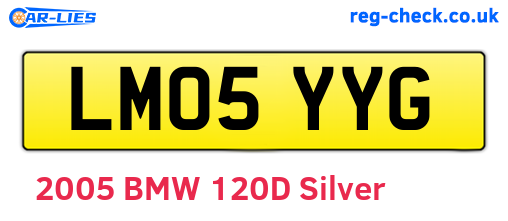 LM05YYG are the vehicle registration plates.