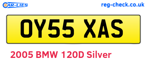 OY55XAS are the vehicle registration plates.