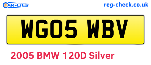 WG05WBV are the vehicle registration plates.