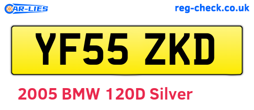 YF55ZKD are the vehicle registration plates.