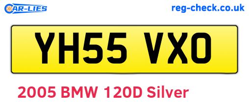 YH55VXO are the vehicle registration plates.