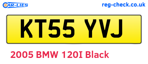 KT55YVJ are the vehicle registration plates.