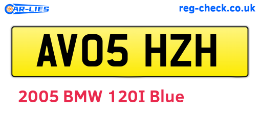 AV05HZH are the vehicle registration plates.