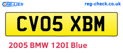 CV05XBM are the vehicle registration plates.