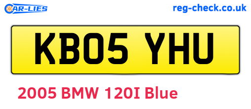 KB05YHU are the vehicle registration plates.