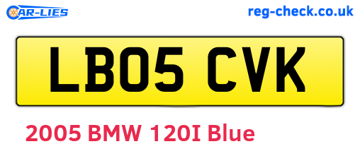 LB05CVK are the vehicle registration plates.