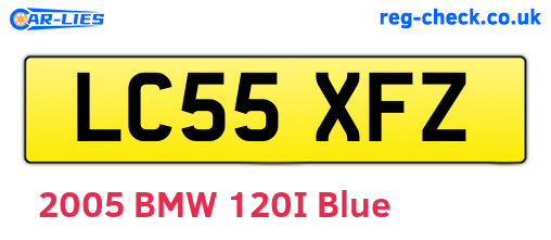 LC55XFZ are the vehicle registration plates.