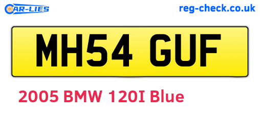 MH54GUF are the vehicle registration plates.