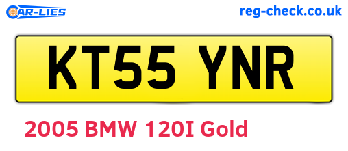 KT55YNR are the vehicle registration plates.