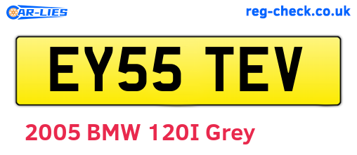 EY55TEV are the vehicle registration plates.